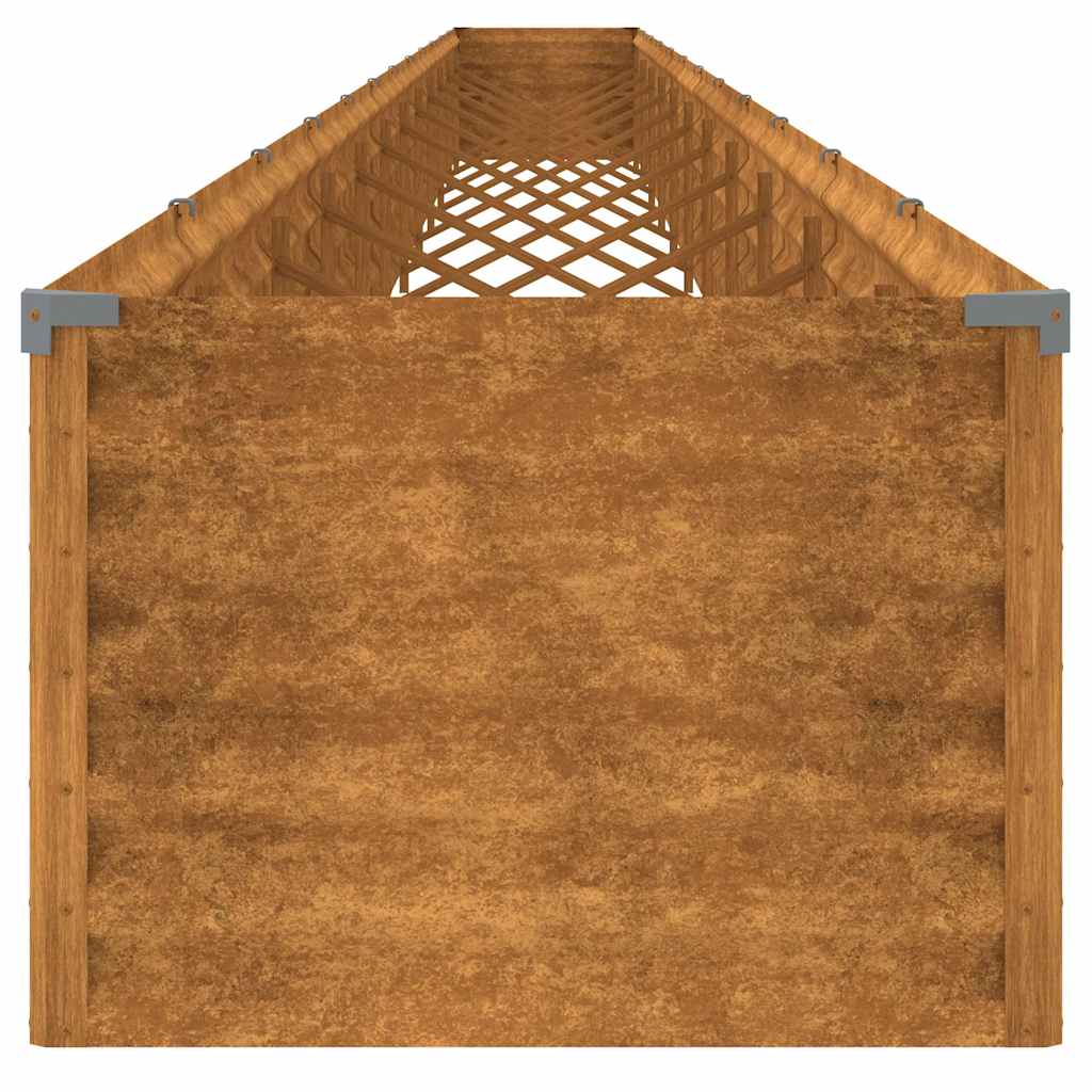 Fioriera Rialzata da Giardino 1152x50x36 cm in Acciaio Corten - homemem39