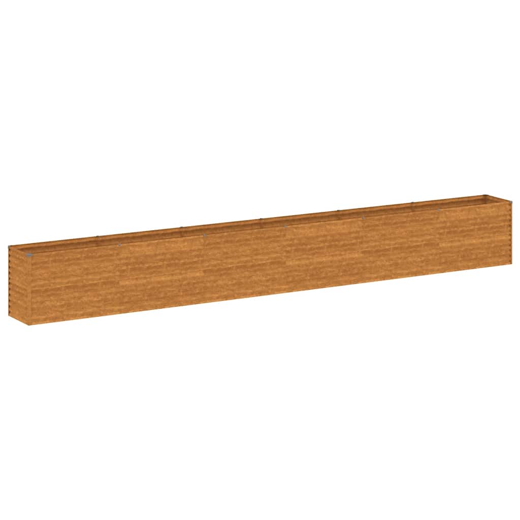 Fioriera Rialzata da Giardino 578x50x69 cm in Acciaio Corten - homemem39