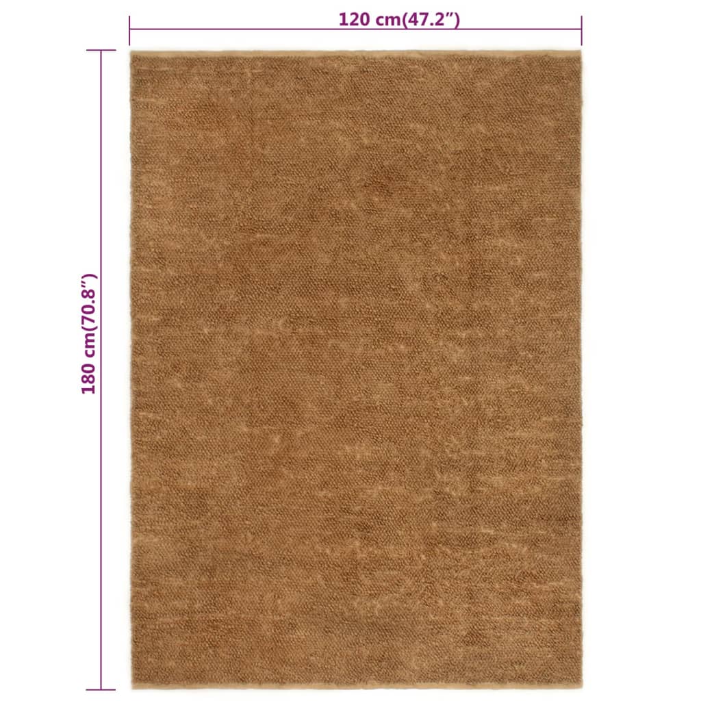 Tappeto Fatto a Mano in Bouclé 120x180 cm Iuta e Cotone - homemem39