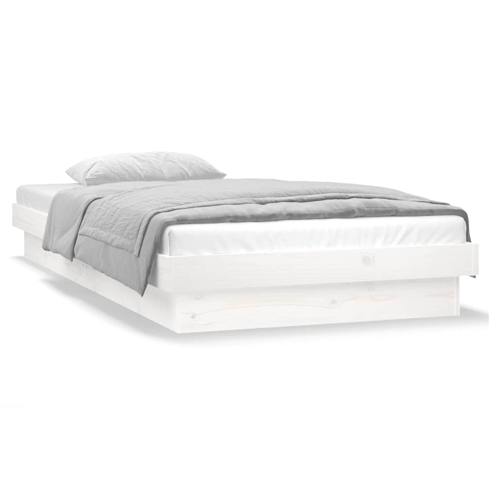 Giroletto LED Bianco 75x190 cm Small Single Legno Massello