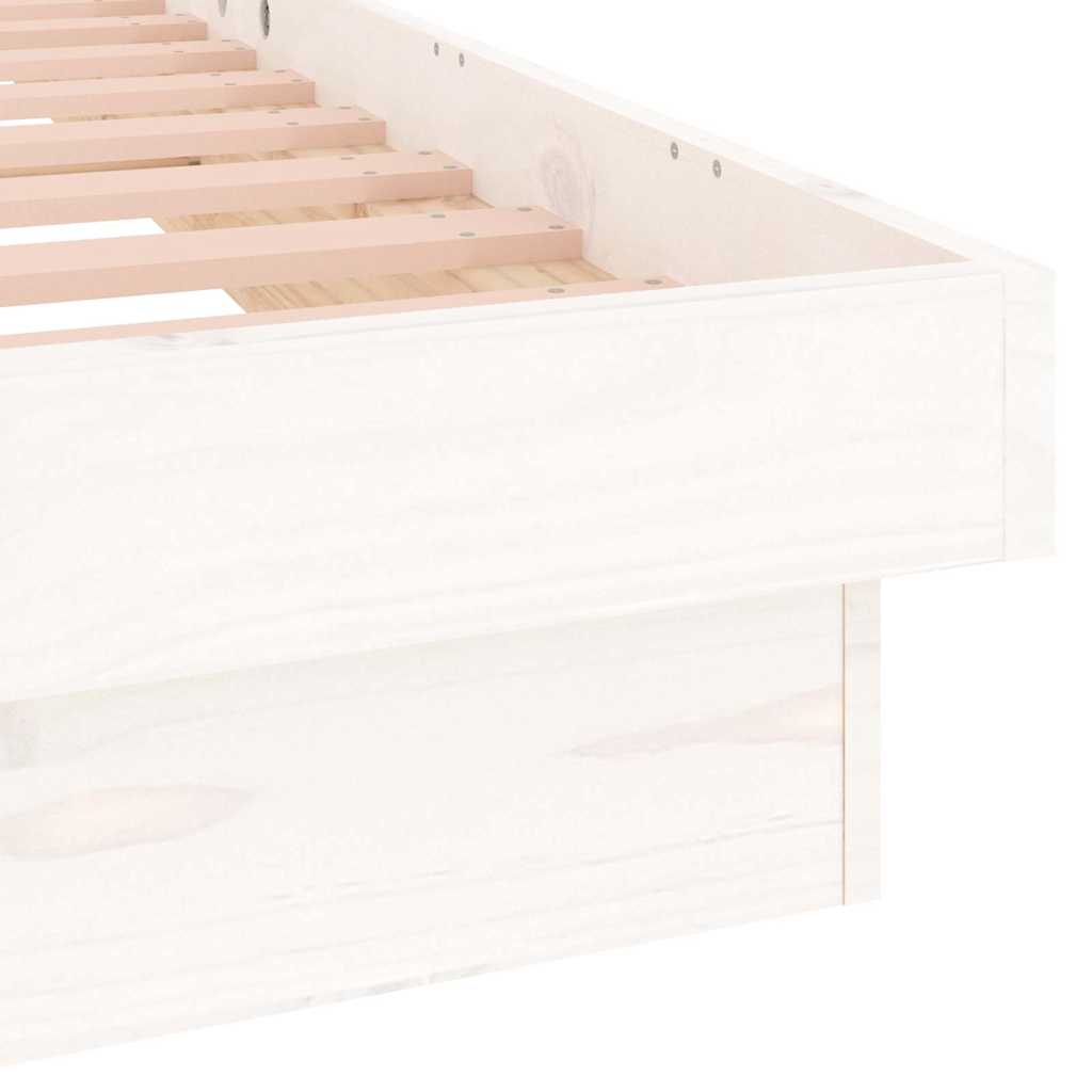 Giroletto LED Bianco 75x190 cm Small Single Legno Massello - homemem39
