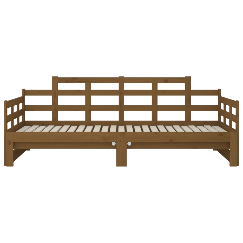 Dormeuse Estraibile senza Materasso Marrone Ambra 2x(90x200) cm - homemem39