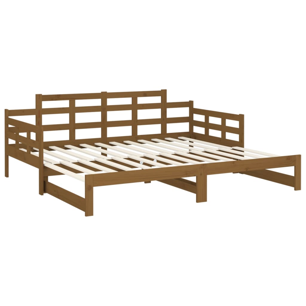 Dormeuse Estraibile Ambra Legno Massello di Pino 2x(90x190)cm - homemem39