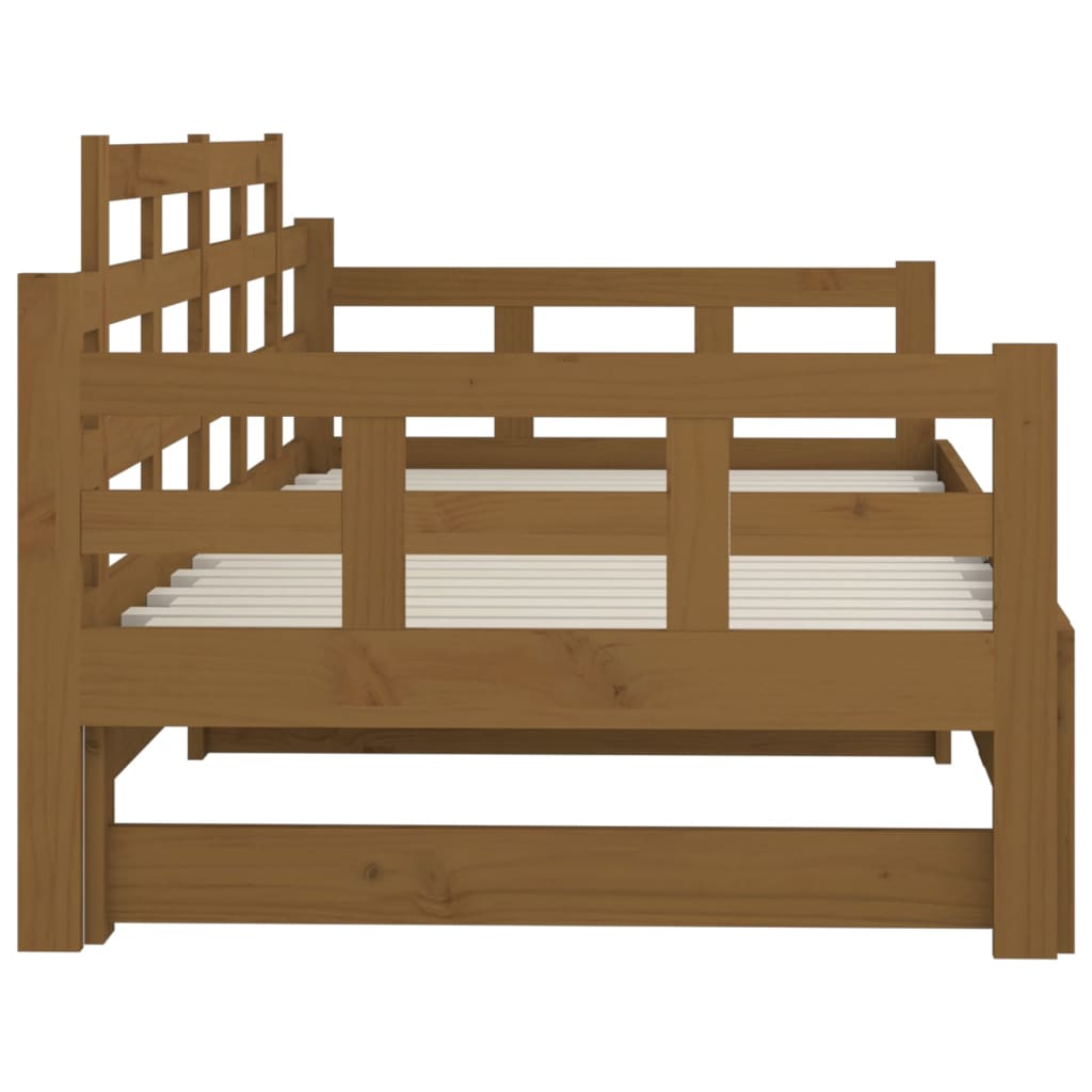 Dormeuse Estraibile Ambra Legno Massello di Pino 2x(90x190)cm - homemem39