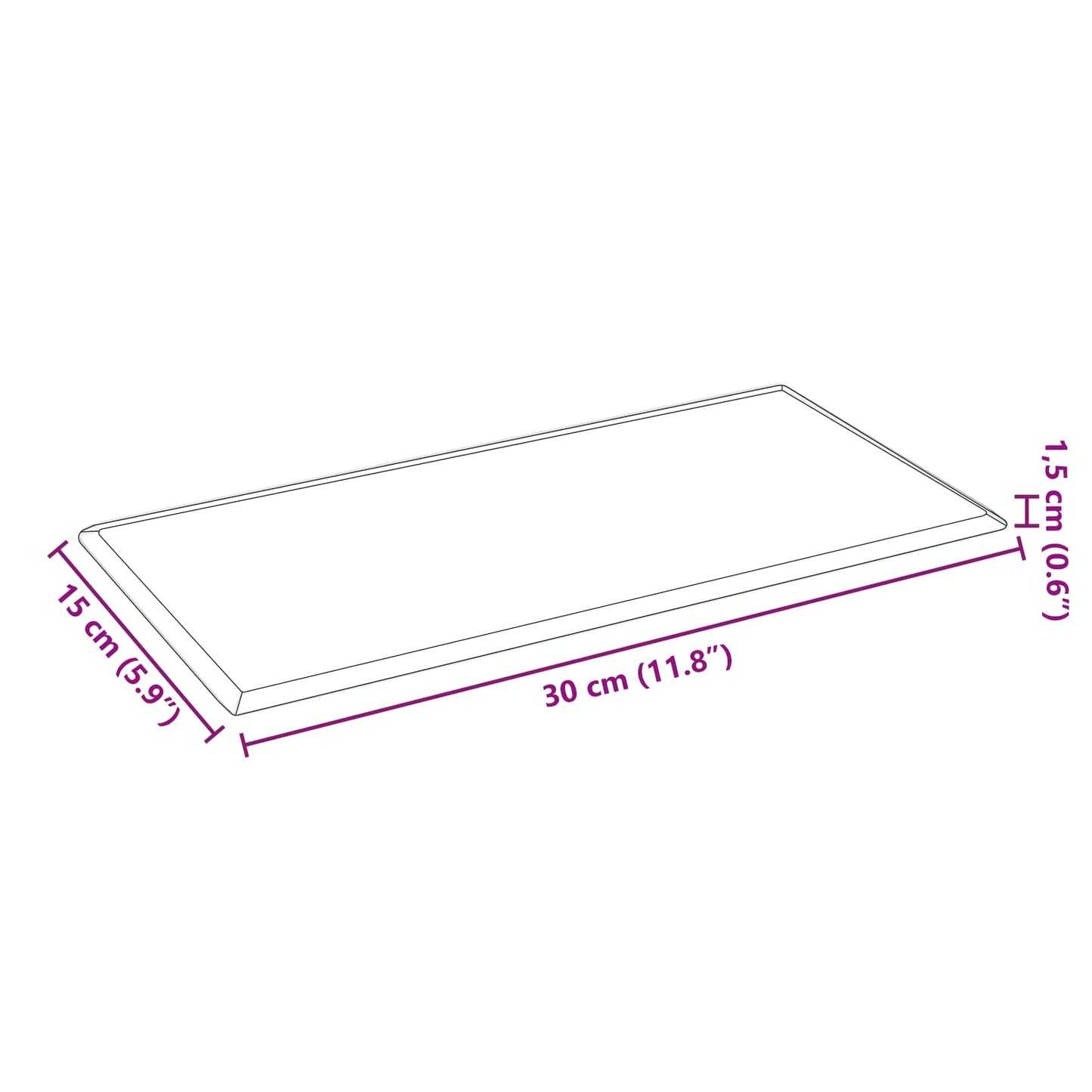 Testiera da Parete 12 pcs Rosso 30 x 15 cm Pelle Sintetica | homemem39