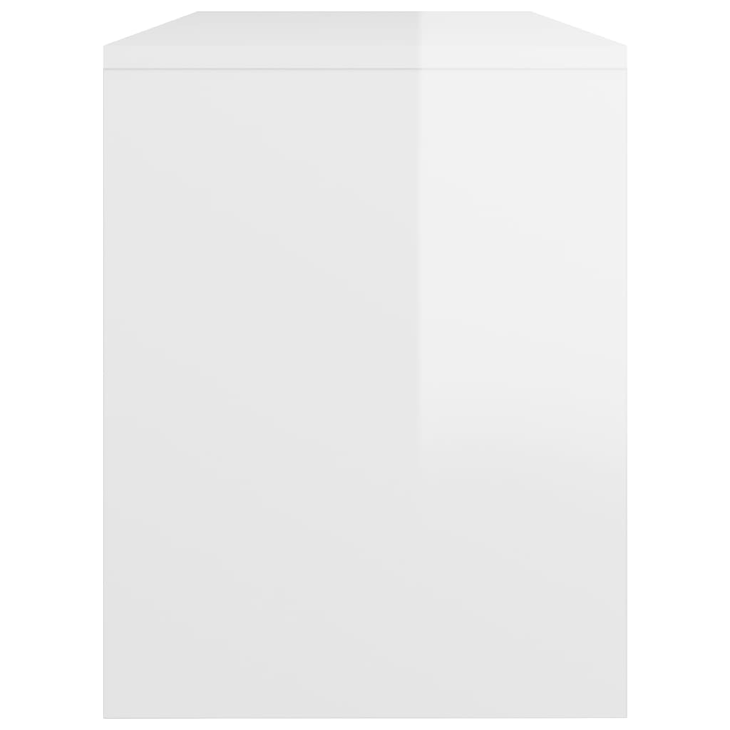 Sgabello da Toeletta Bianco Lucido 70x35x45cm Legno Multistrato - homemem39