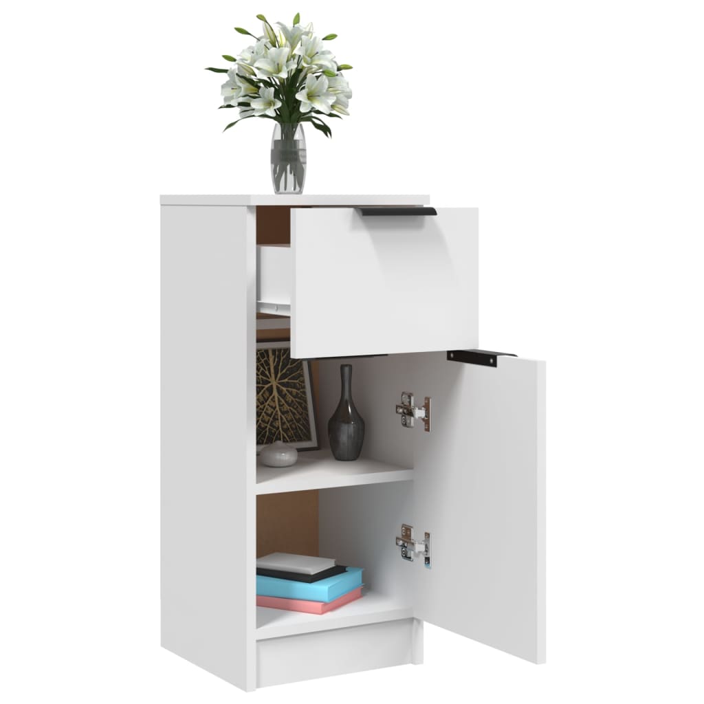 Credenza Bianca 30x30x70 cm in Legno Multistrato - homemem39
