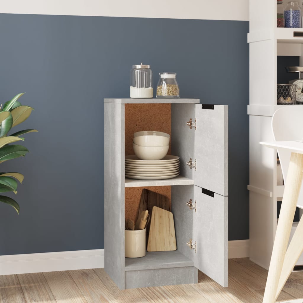 Credenza Grigio Cemento 30x30x70 cm in Legno Multistrato - homemem39