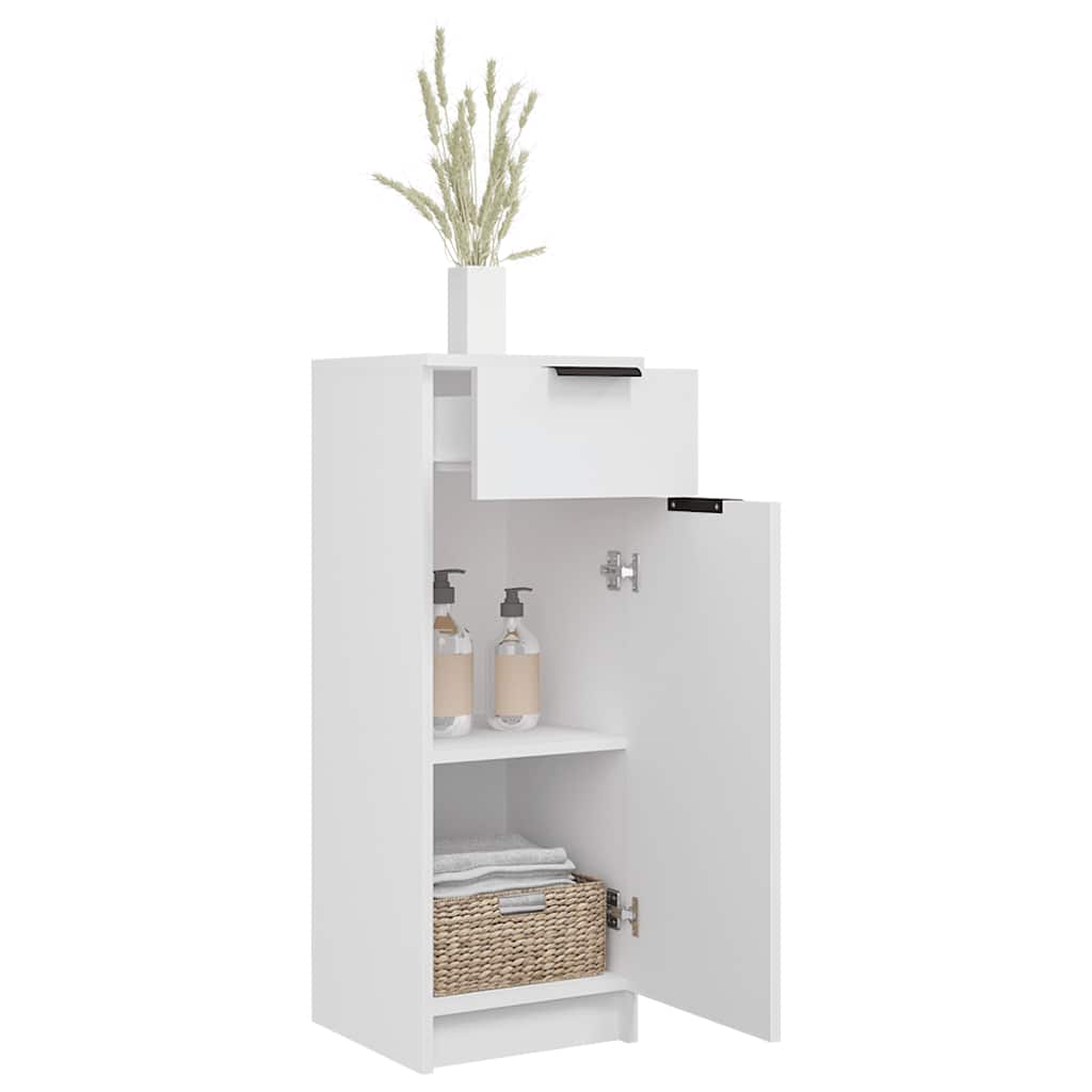 Armadio da Bagno Bianco 32x33,5x90 cm in Legno Multistrato - homemem39