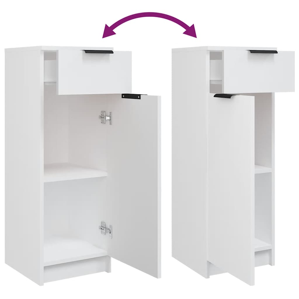 Armadio da Bagno Bianco 32x33,5x90 cm in Legno Multistrato - homemem39