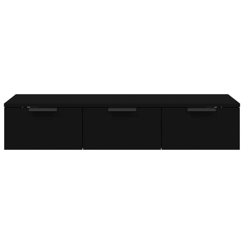 Armadietto a Muro Nero 102x30x20 cm in Legno Multistrato - homemem39