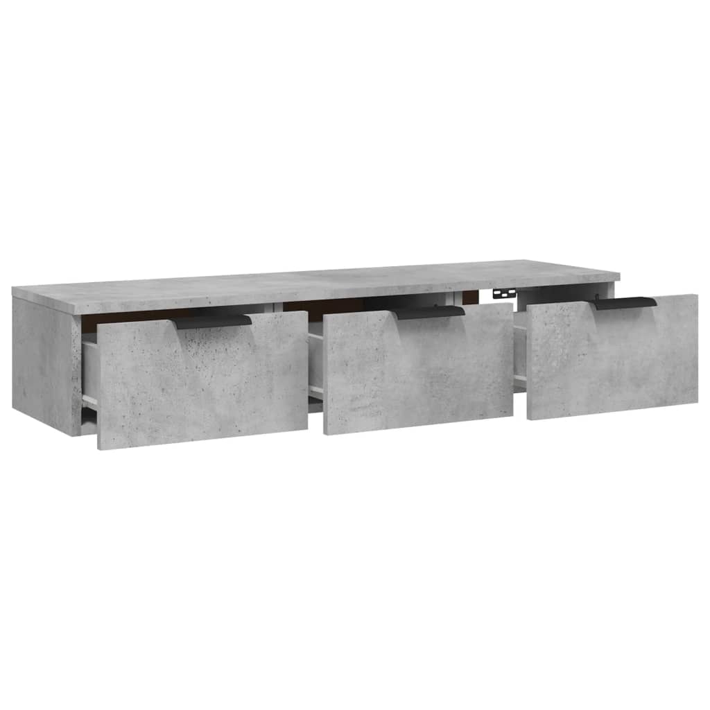 Armadietto a Muro Grigio Cemento 102x30x20 cm Legno Multistrato - homemem39