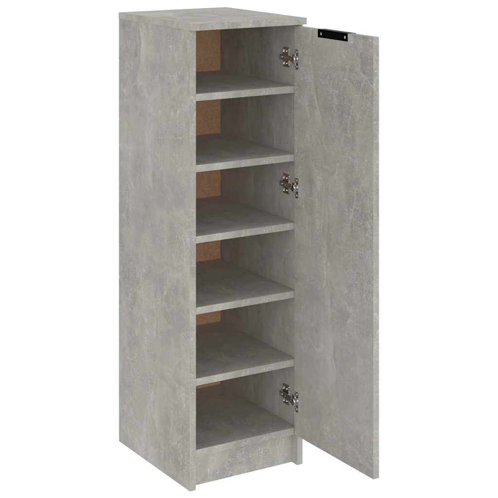 Scarpiera Grigio Cemento 30x35x100 cm in Legno Multistrato - homemem39