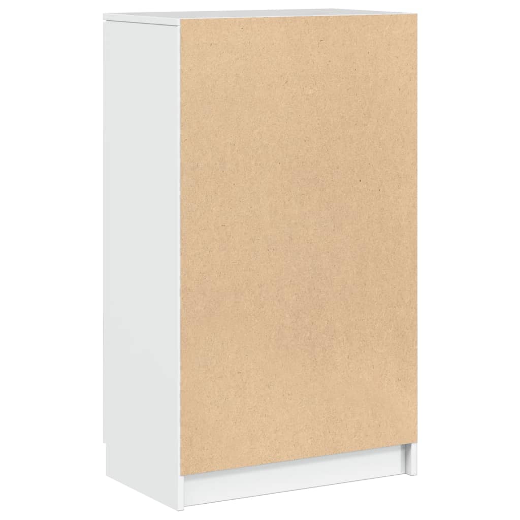 Scarpiera Bianco Lucido 59x35x100,5 cm in Legno Multistrato - homemem39