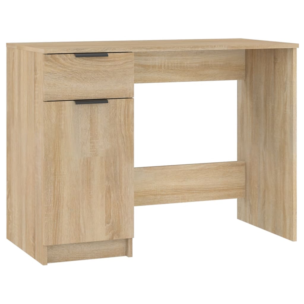 Scrivania Rovere Sonoma 100x50x75 cm in Legno Multistrato - homemem39