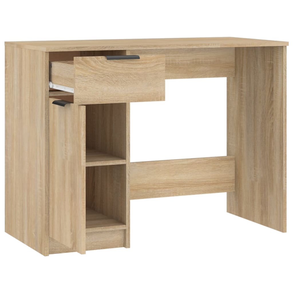 Scrivania Rovere Sonoma 100x50x75 cm in Legno Multistrato - homemem39