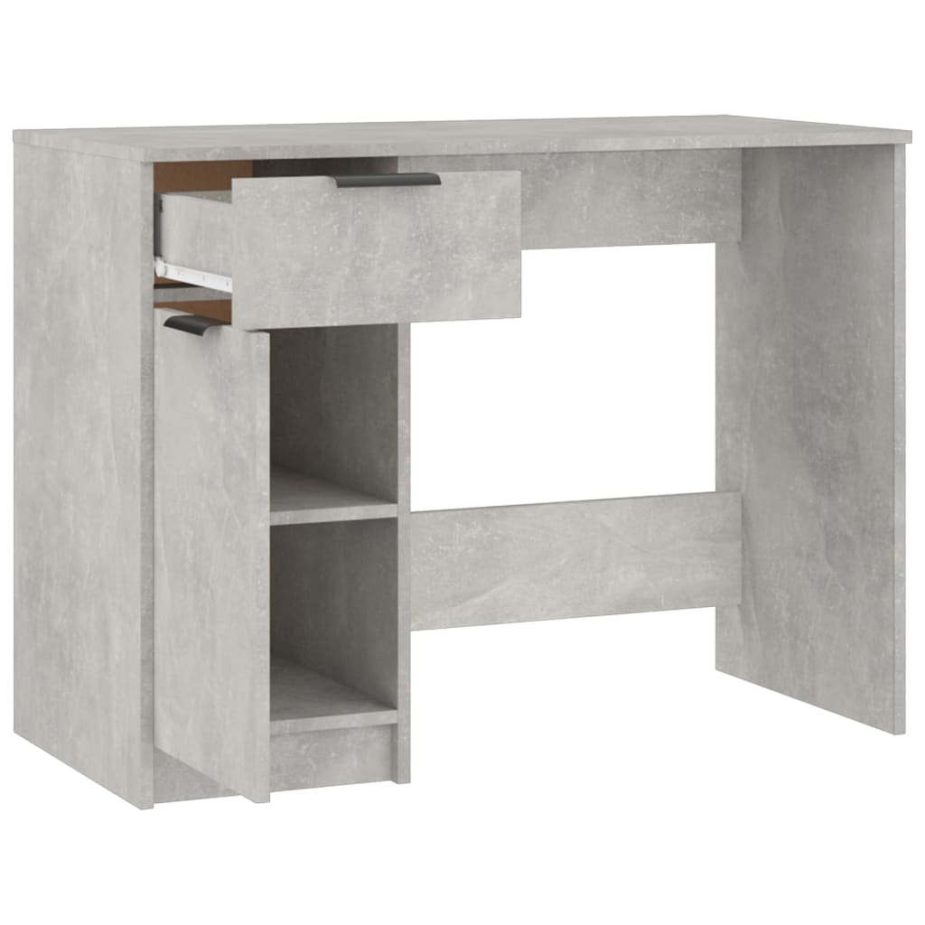 Scrivania Grigio Cemento 100x50x75 cm in Legno Multistrato - homemem39