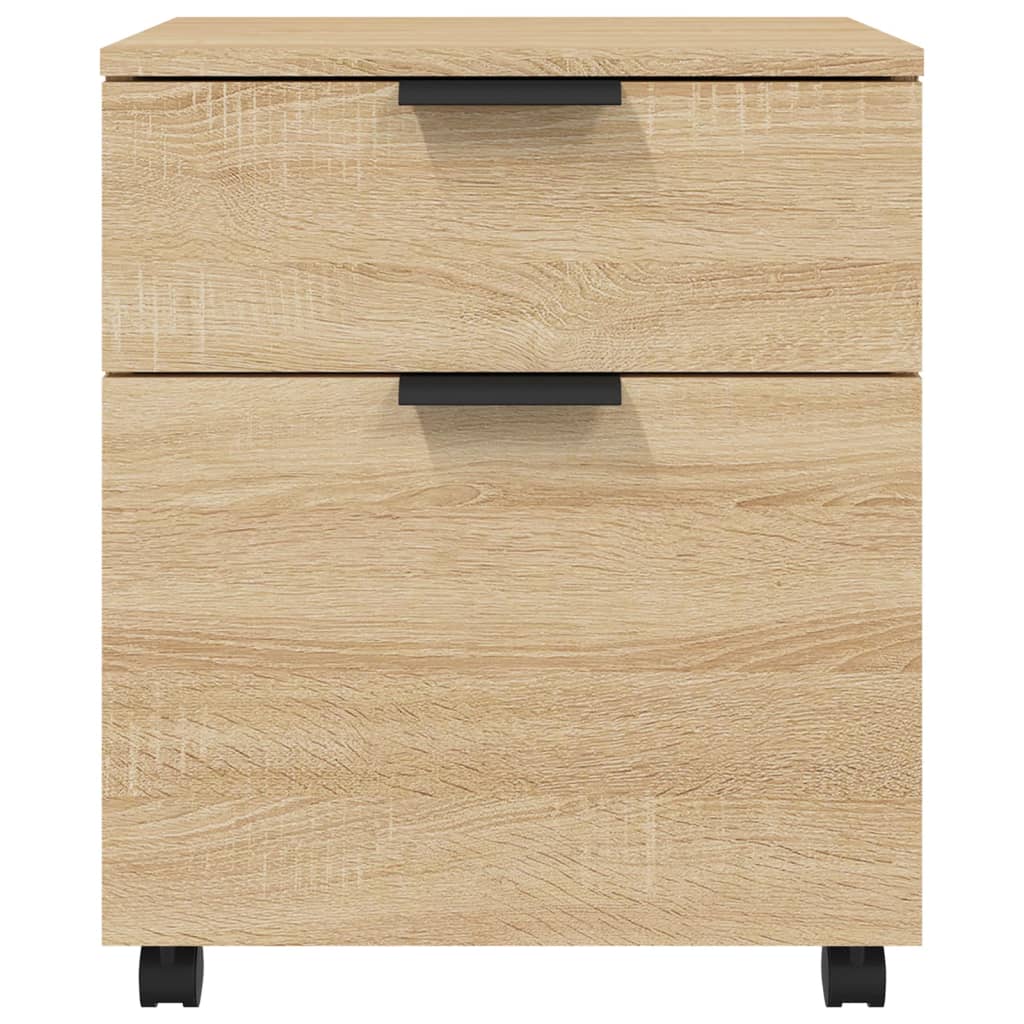 Schedario con Ruote Rovere Sonoma 45x38x54 cm Legno Multistrato - homemem39