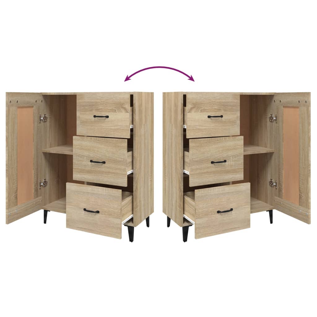 Credenza Rovere Sonoma 69,5x34x90 cm in Legno Multistrato - homemem39