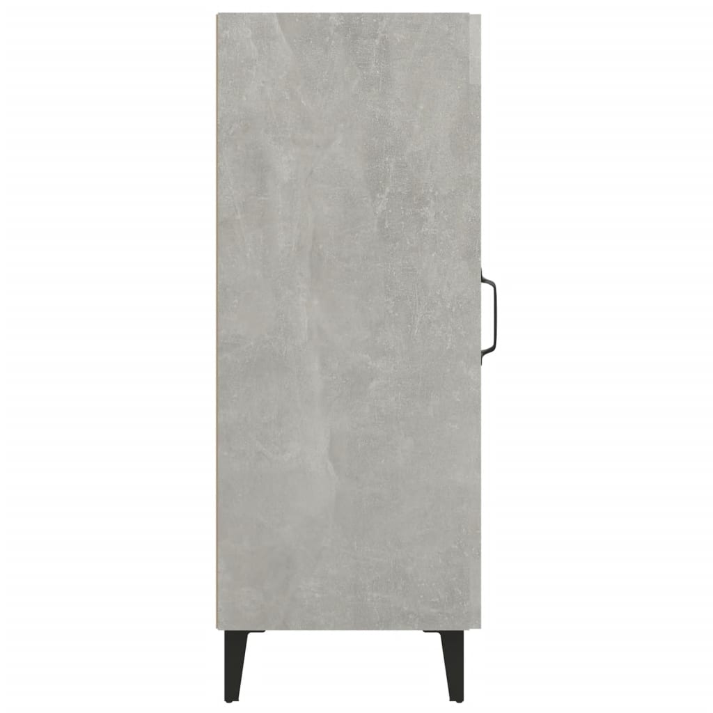 Credenza Grigio Cemento 34,5x34x90 cm in Legno Multistrato