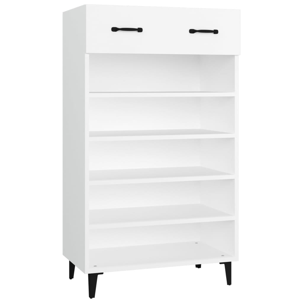 Scarpiera Bianca 60x35x105 cm in Legno Multistrato - homemem39