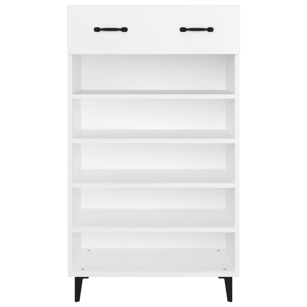 Scarpiera Bianca 60x35x105 cm in Legno Multistrato - homemem39