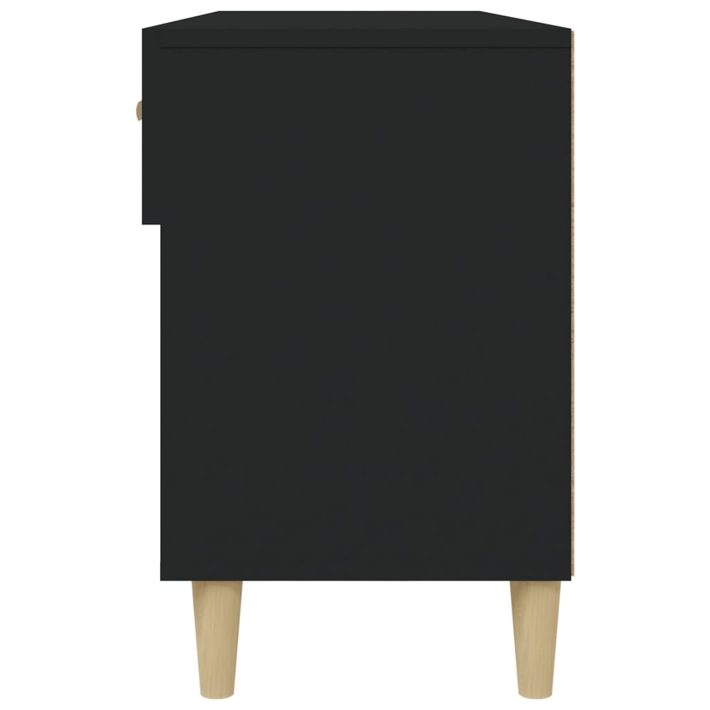 Scarpiera Nera 102x35x55 cm in Legno Multistrato - homemem39