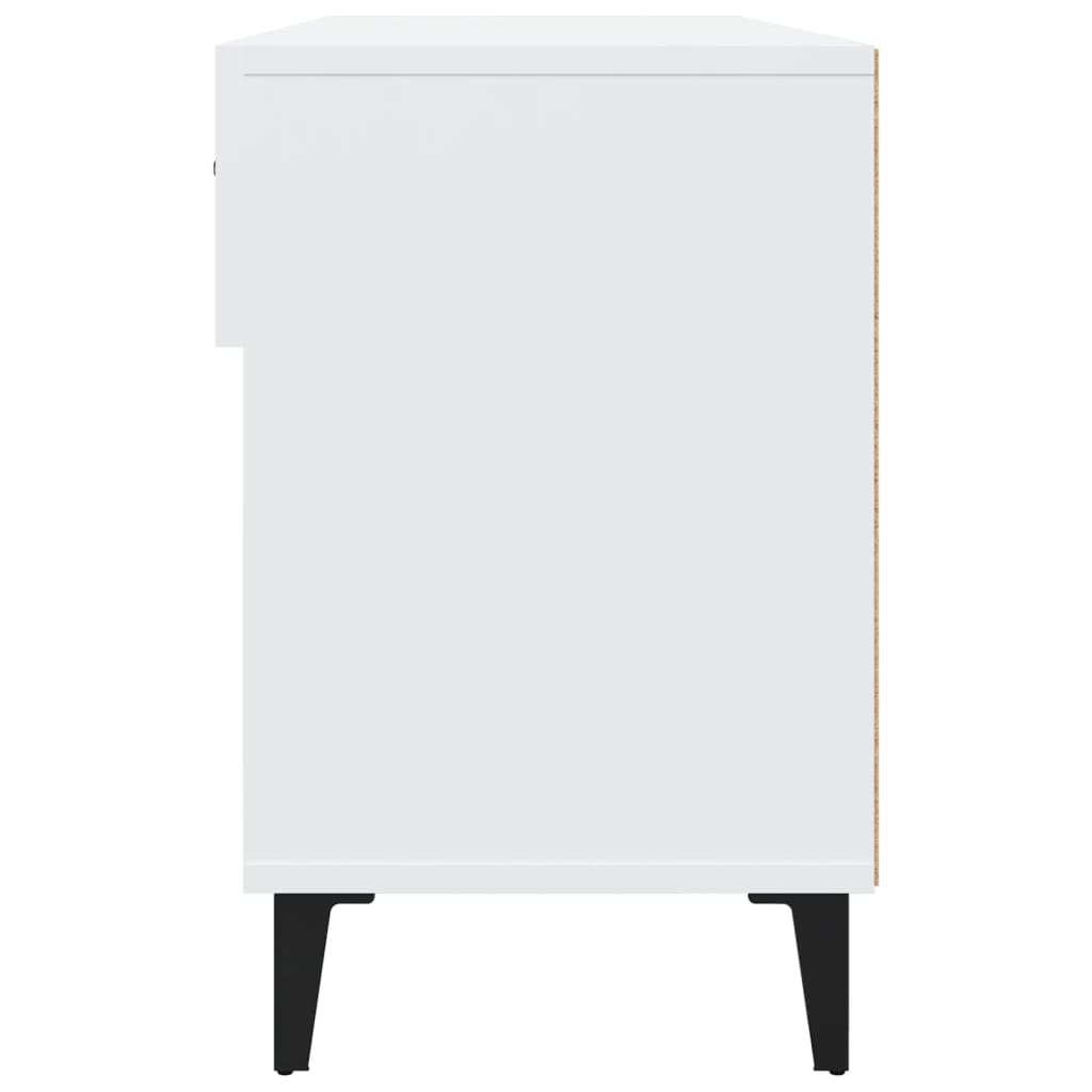 Scarpiera Bianca 102x35x55 cm in Legno Multistrato - homemem39