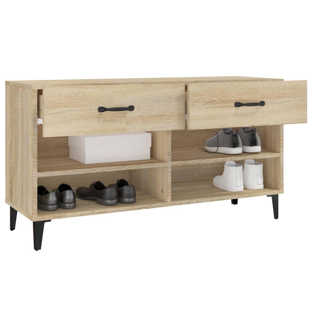Scarpiera Rovere Sonoma 102x35x55 cm in Legno Multistrato - homemem39