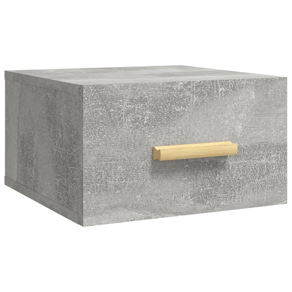Comodini a Muro 2 pz Grigio Cemento 35x35x20 cm - homemem39
