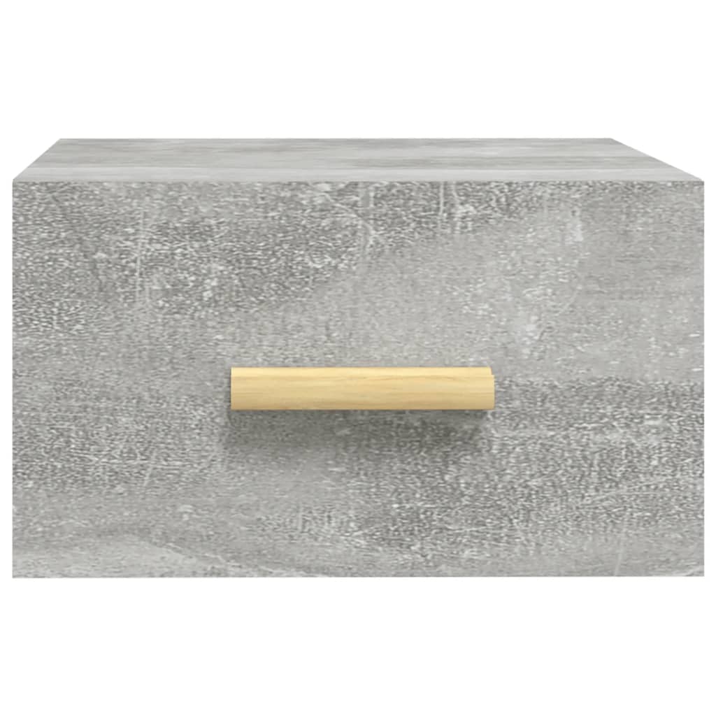 Comodini a Muro 2 pz Grigio Cemento 35x35x20 cm - homemem39