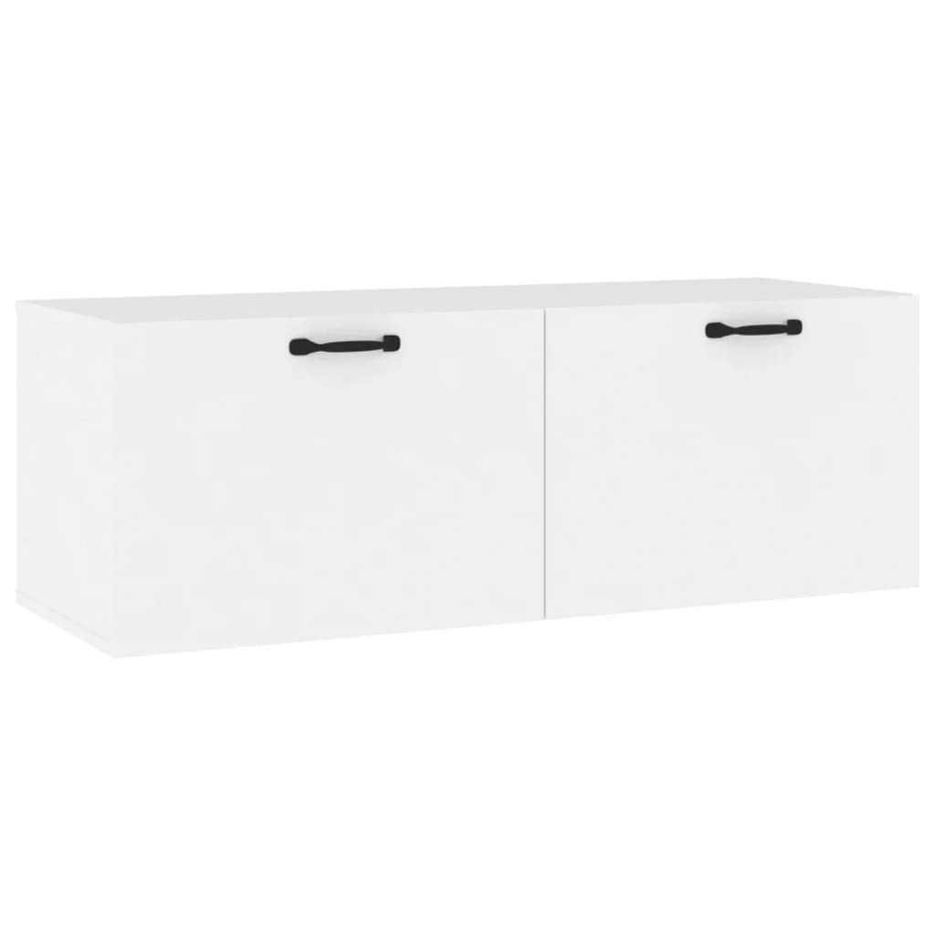 Mobile Pensile Bianco 100x36,5x35 cm Legno Multistrato - homemem39