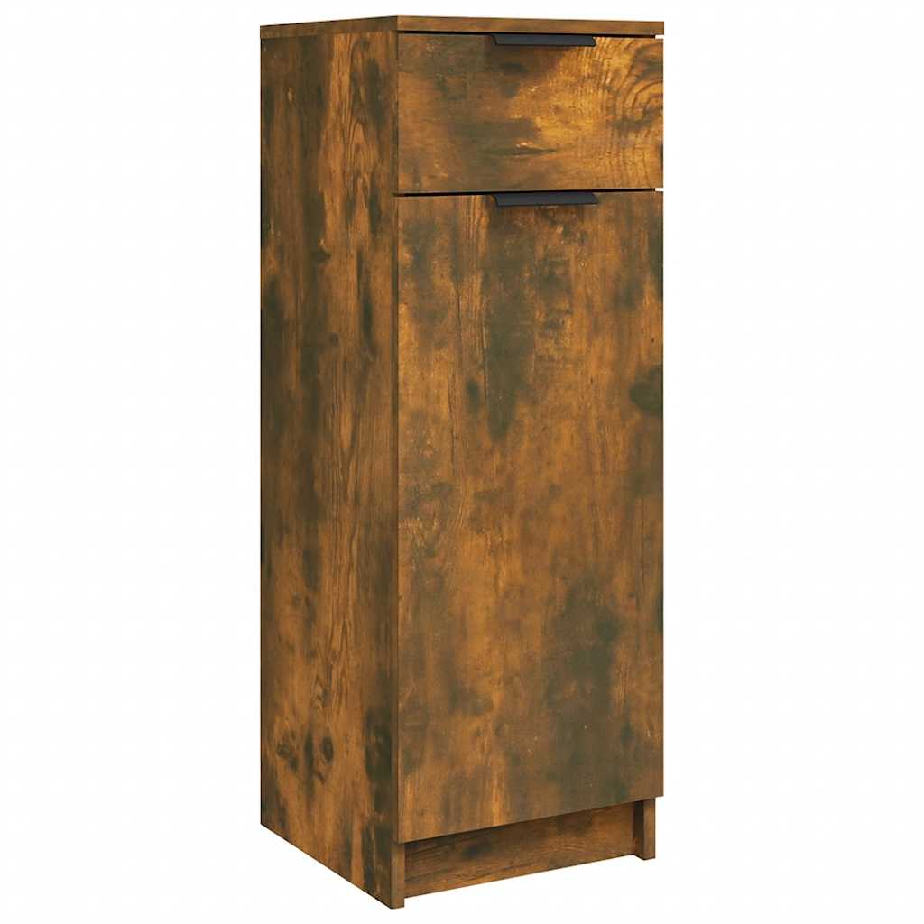 Armadietto Bagno Rovere Fumo 32x34x90 cm in Legno Multistrato - homemem39