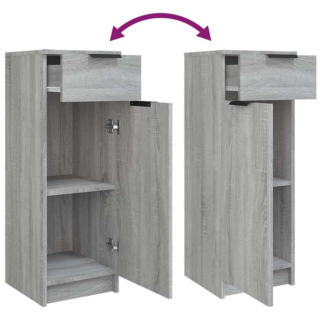Armadietto Bagno Grigio Sonoma 32x34x90 cm in Legno Multistrato - homemem39