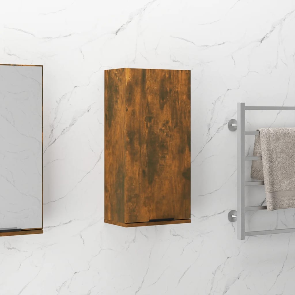 Mobile da Bagno a Parete Rovere Fumo 32x20x67 cm - homemem39