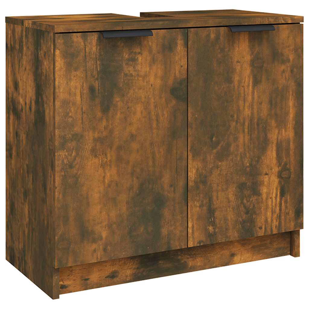 Armadietto Bagno Rovere Fumo 64,5x33,5x59 cm Legno Multistrato - homemem39