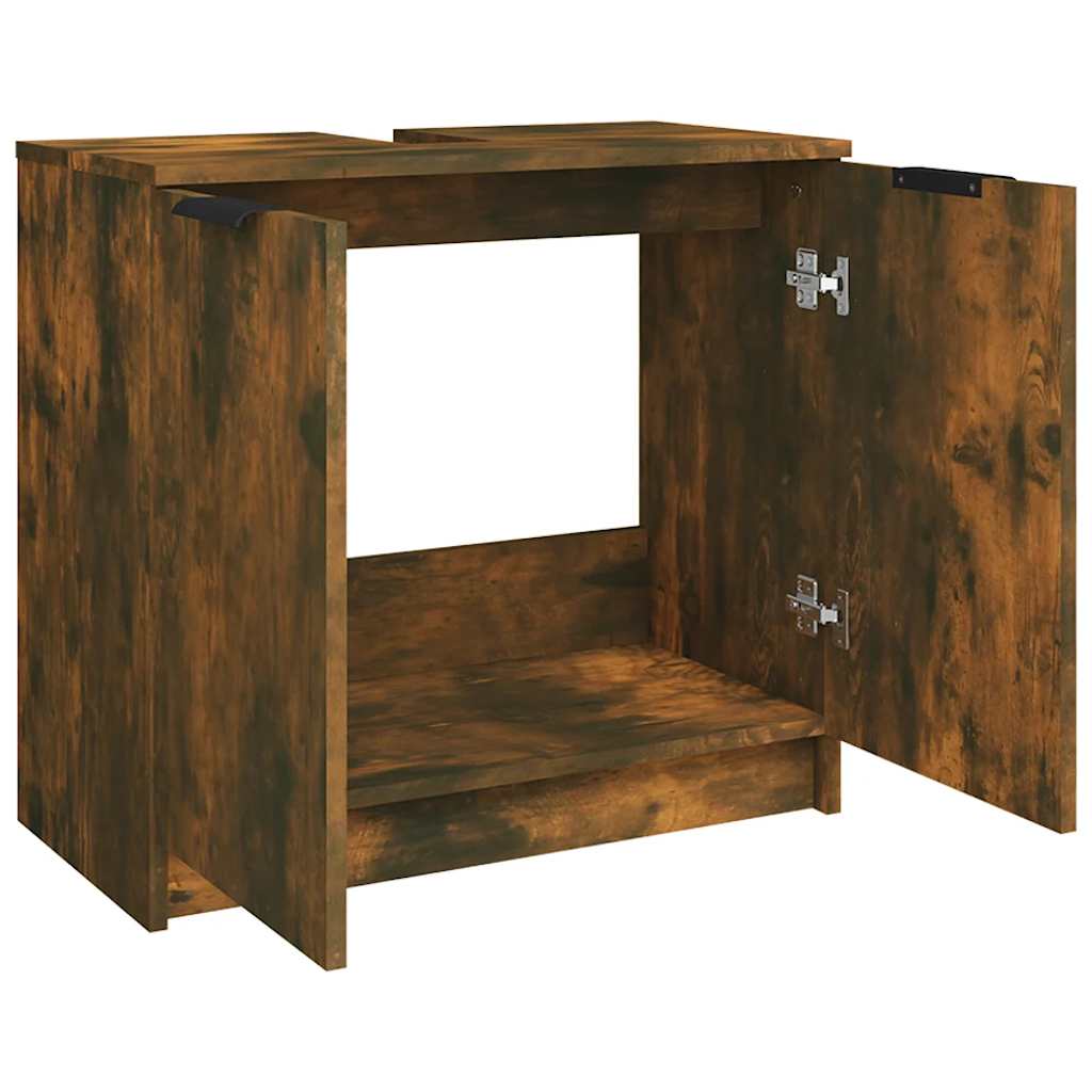Armadietto Bagno Rovere Fumo 64,5x33,5x59 cm Legno Multistrato - homemem39