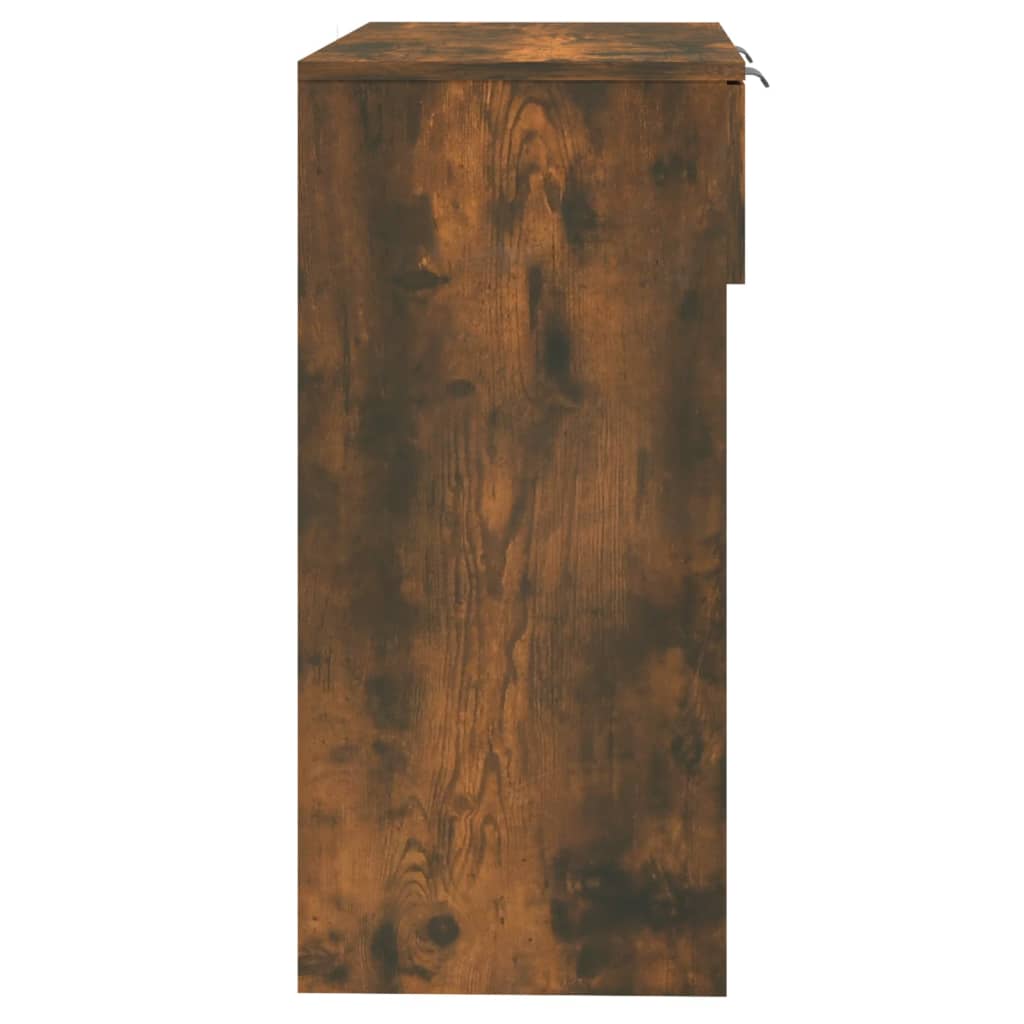 Tavolino Consolle Rovere Fumo 90x36x75 cm in Legno Multistrato - homemem39