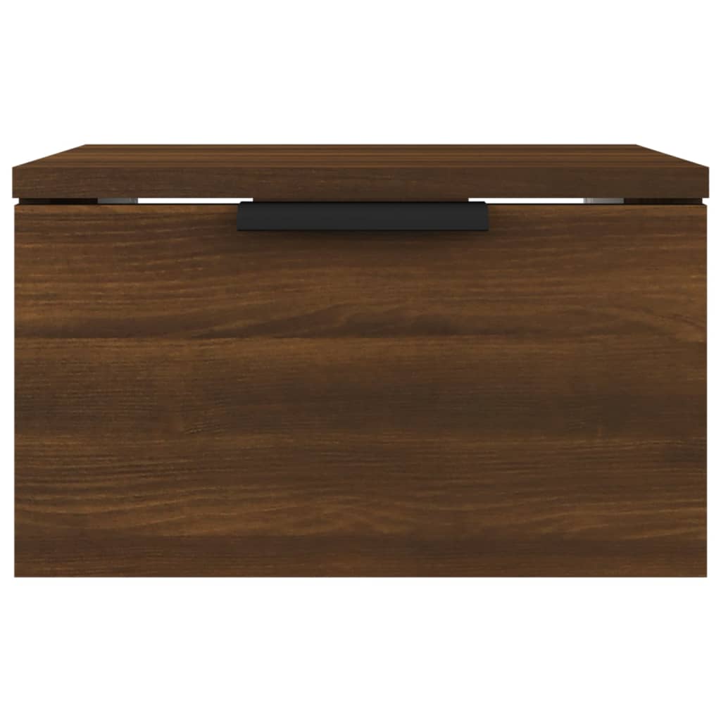 Comodino a Muro Rovere Marrone 34x30x20 cm - homemem39