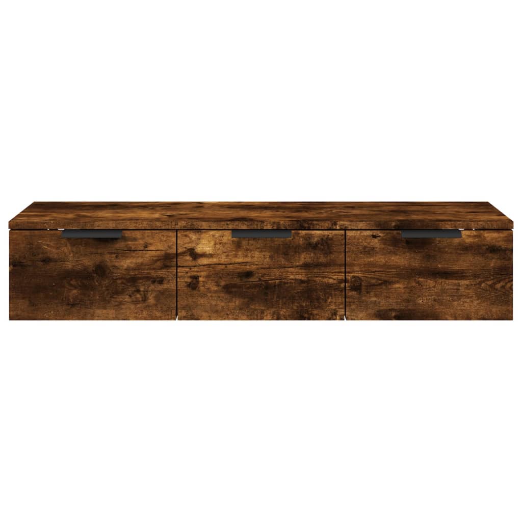 Armadietto a Muro Rovere Fumo 102x30x20 cm in Legno Multistrato - homemem39