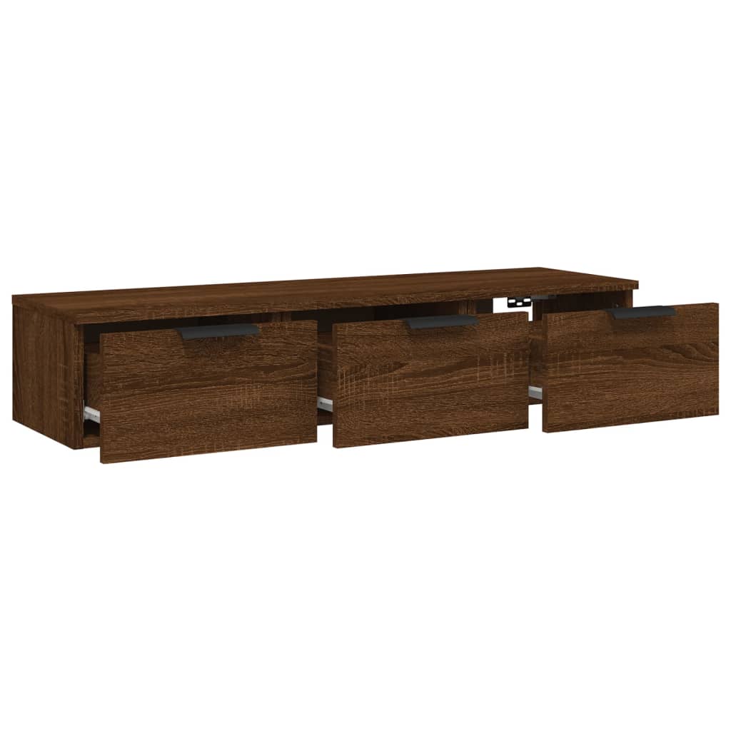 Armadietto a Muro Rovere Marrone 102x30x20 in Legno Multistrato - homemem39