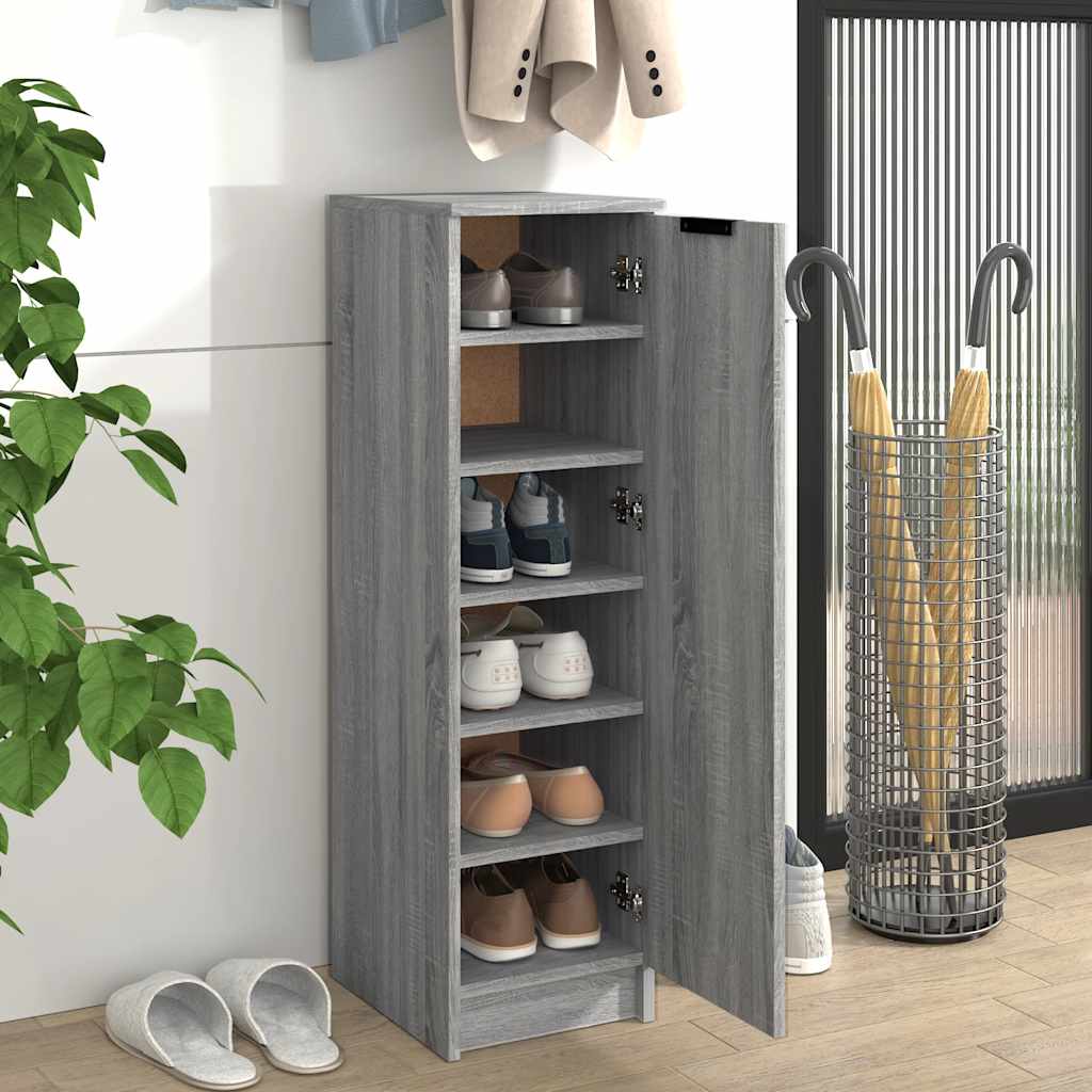 Scarpiera Grigio Sonoma 30x35x100 cm in Legno Multistrato - homemem39