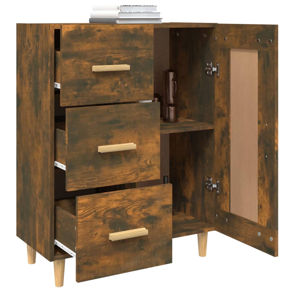 Credenza Rovere Fumo 69,5x34x90 cm in Legno Multistrato - homemem39