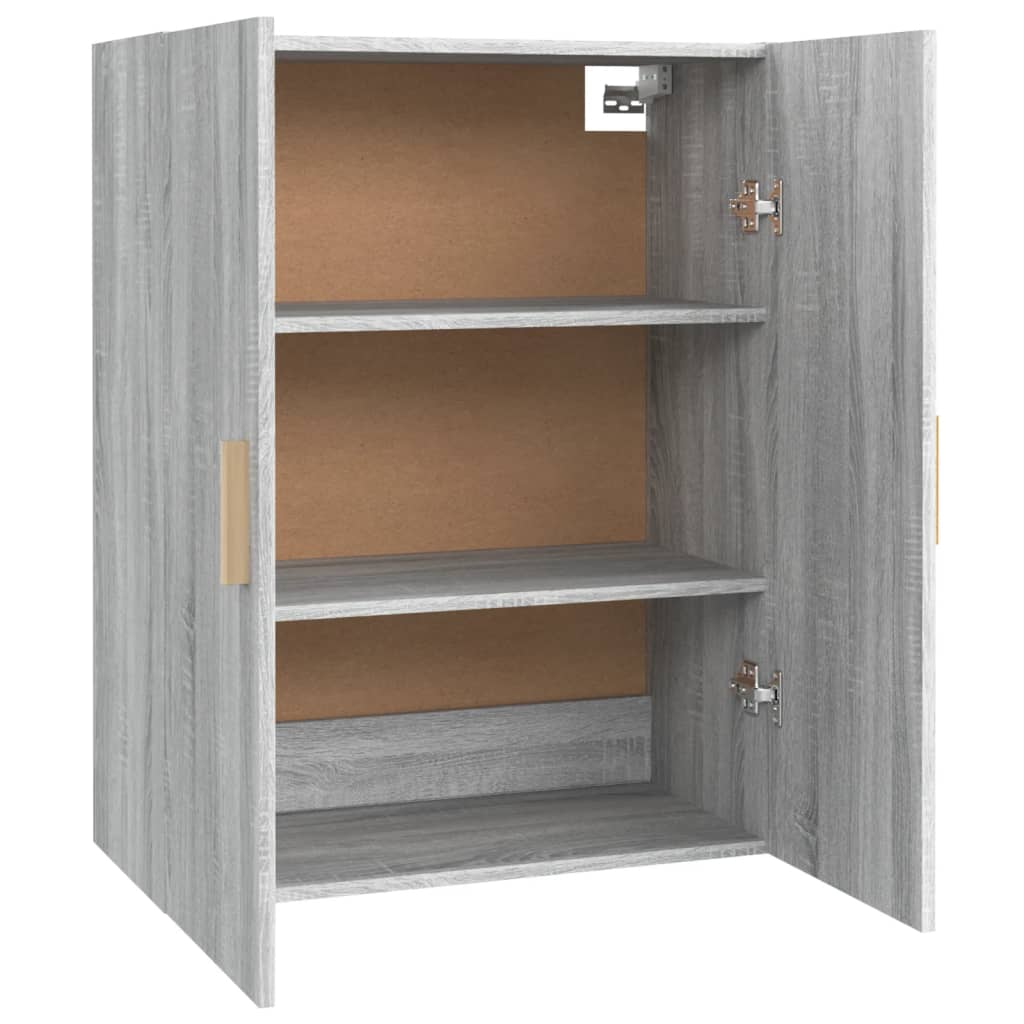 Armadietto Pensile a Parete Grigio Sonoma 69,5x34x90 cm - homemem39