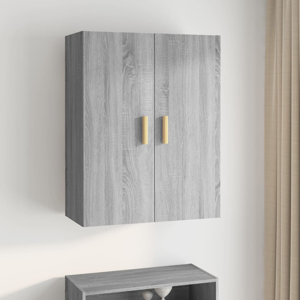 Armadietto Pensile a Parete Grigio Sonoma 69,5x34x90 cm - homemem39