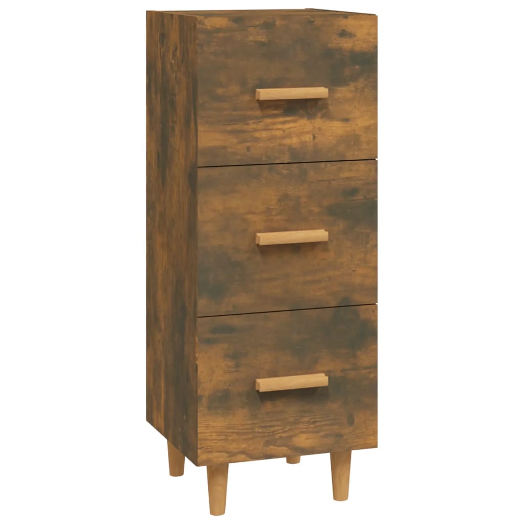 Credenza Rovere Fumo 34,5x34x90 cm in Legno Multistrato - homemem39