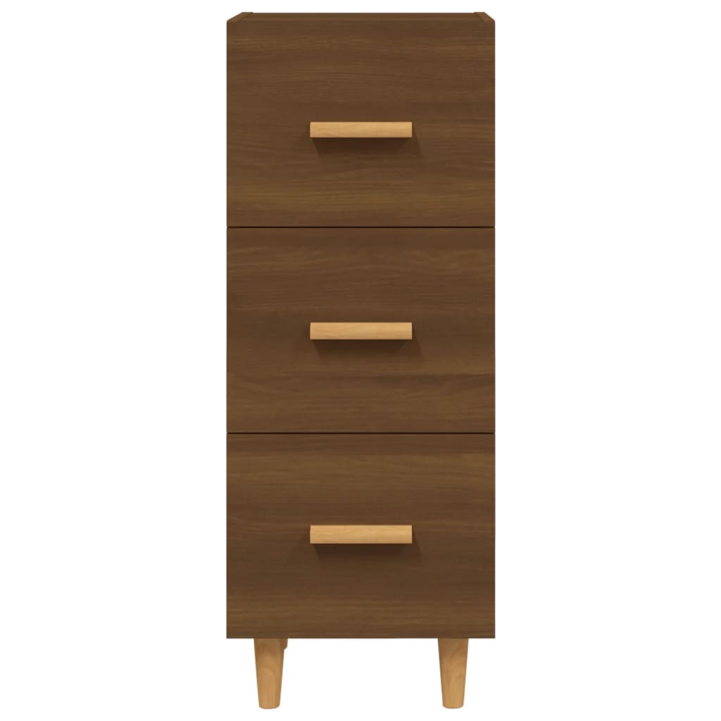 Credenza Rovere Marrone 34,5x34x90 cm in Legno Multistrato - homemem39