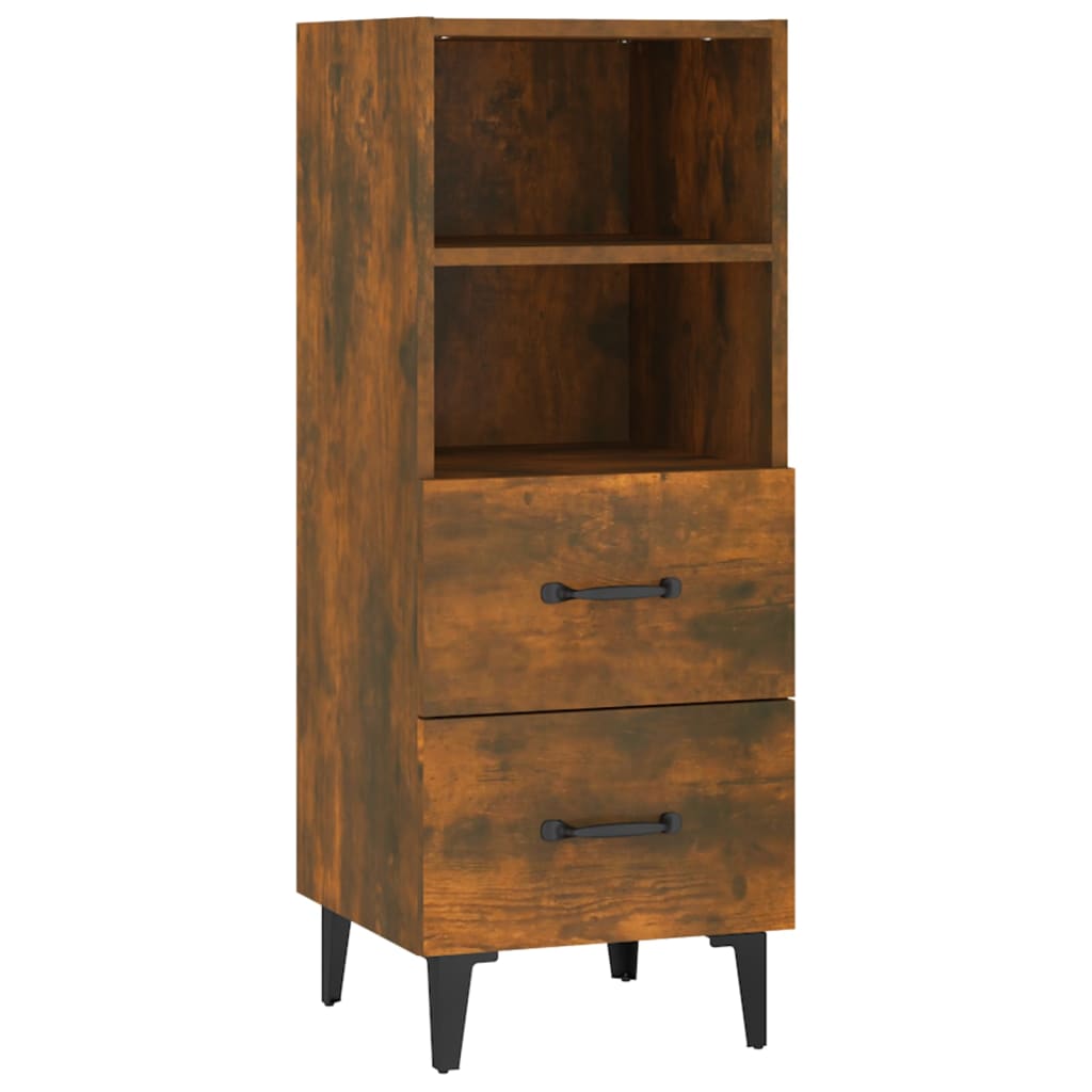 Credenza Rovere Fumo 34,5x34x90 cm in Legno Multistrato - homemem39