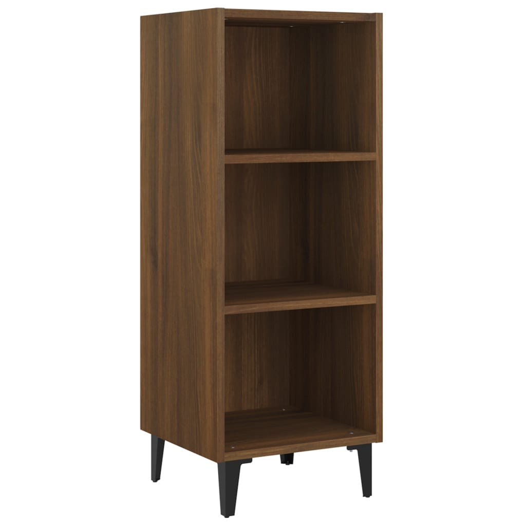 Brown Oak Sideboard 34.5x32.5x90 cm in Multilayer Wood