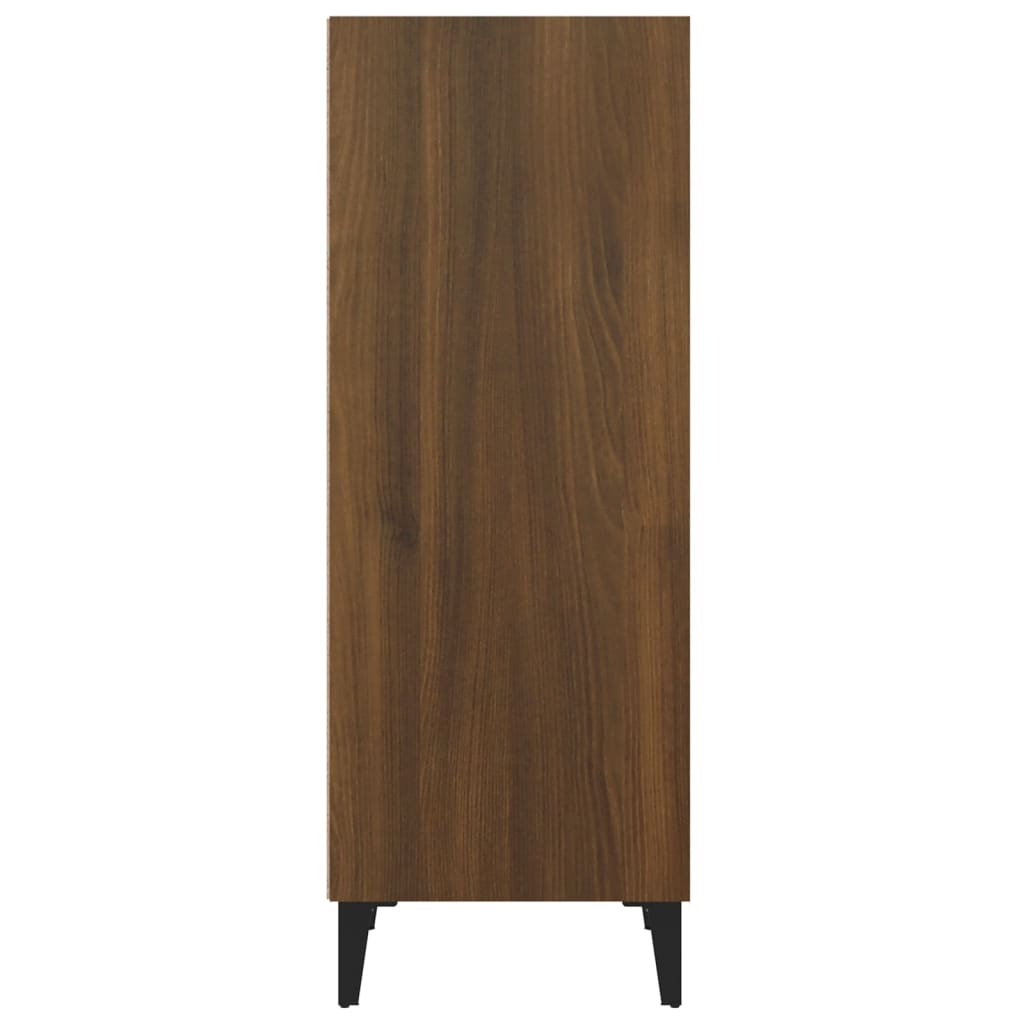 Brown Oak Sideboard 34.5x32.5x90 cm in Multilayer Wood